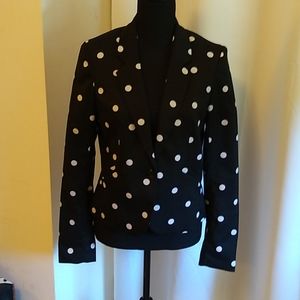 H&M black/white polka dot Blazer